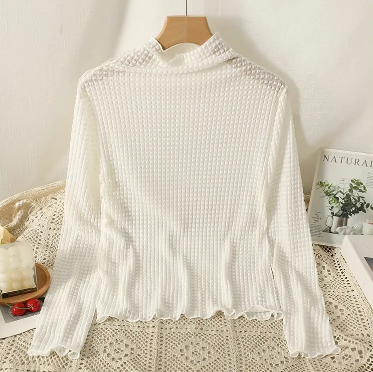 Waffle Crepe Layering Shirt (5 Colors)