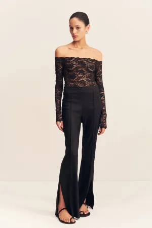 WALLIS LACE TOP - BLACK