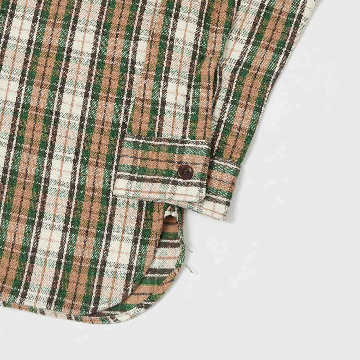 Warehouse & Co 3022 'H Pattern' Check Flannel Shirt - Salmon