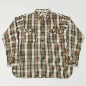 Warehouse & Co 3022 'H Pattern' Check Flannel Shirt - Salmon