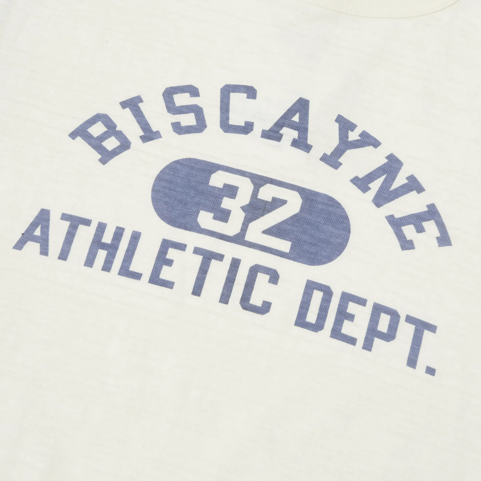 Warehouse & Co 4800 'Biscayne' Baseball Tee - Cream/Bordeaux