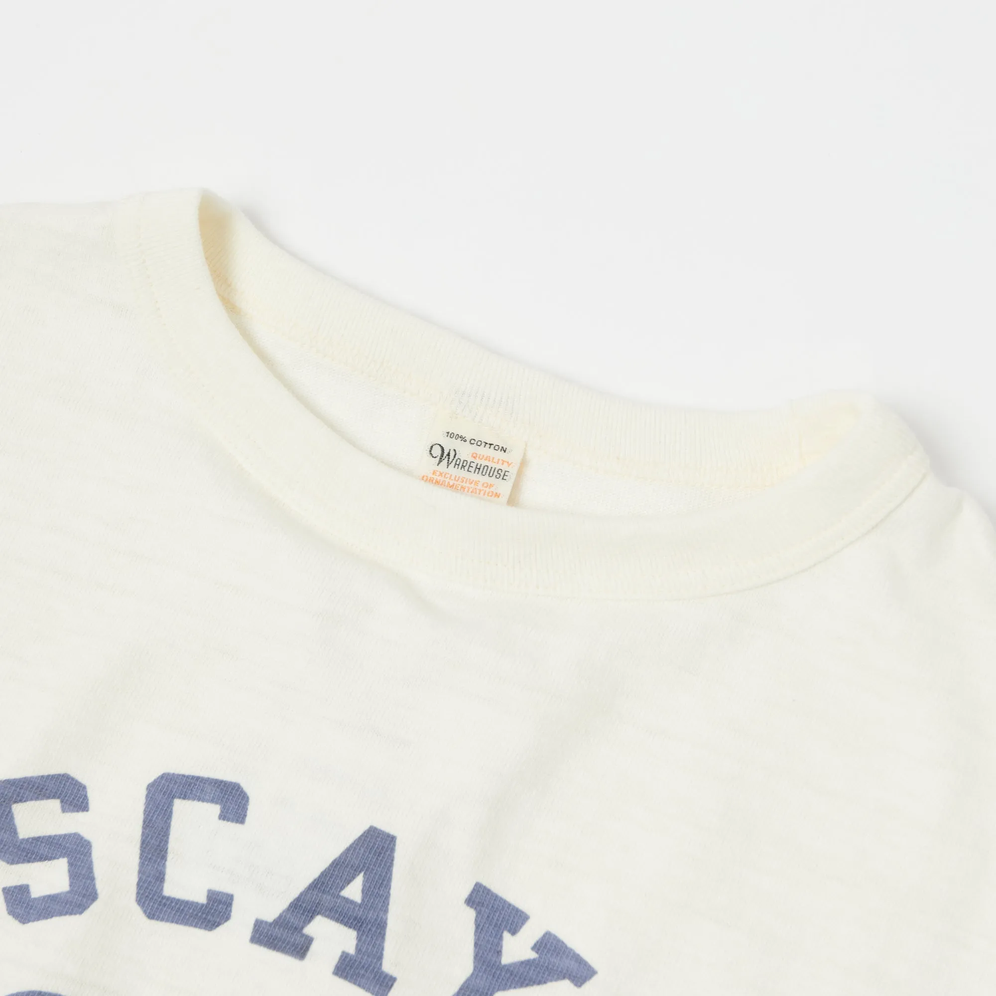 Warehouse & Co 4800 'Biscayne' Baseball Tee - Cream/Bordeaux