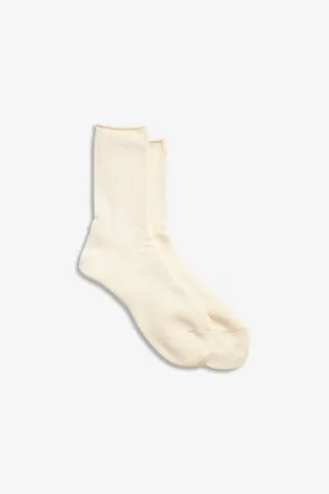 Washi Pile Crew Socks Ivory