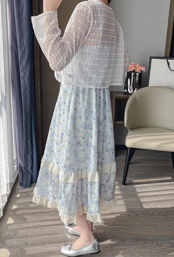 Watercolor Rose Cami Midi Dress (3 Colors)