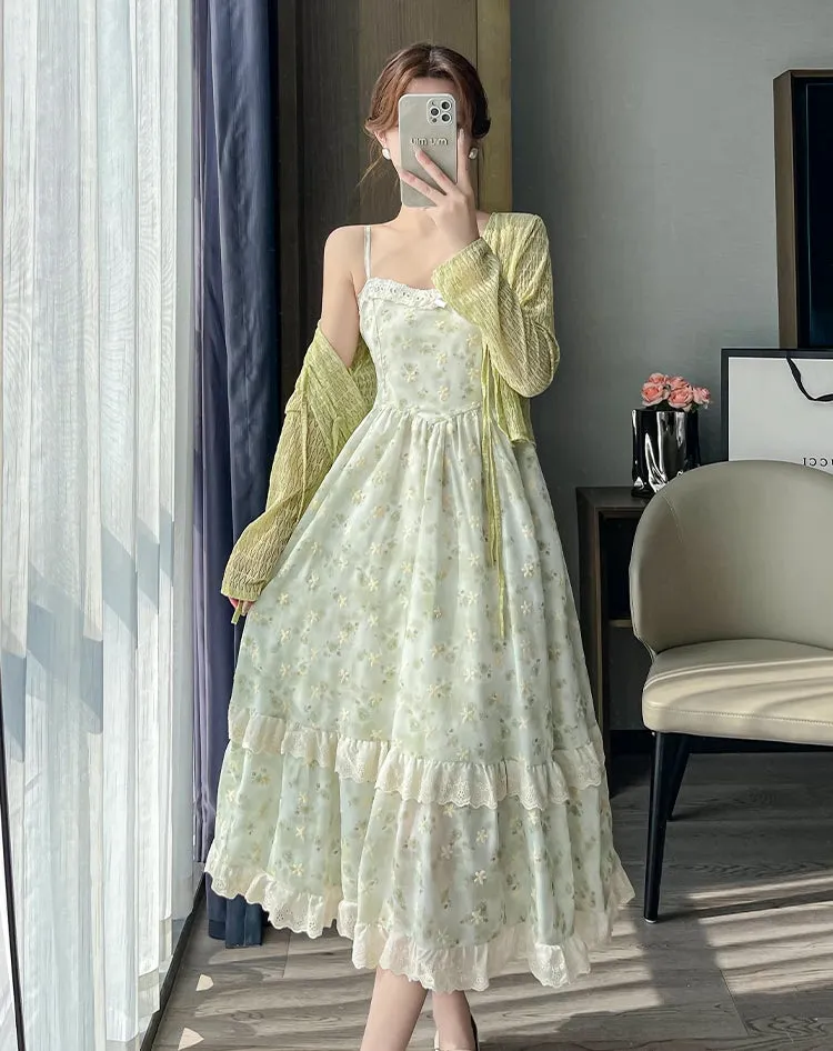 Watercolor Rose Cami Midi Dress (3 Colors)