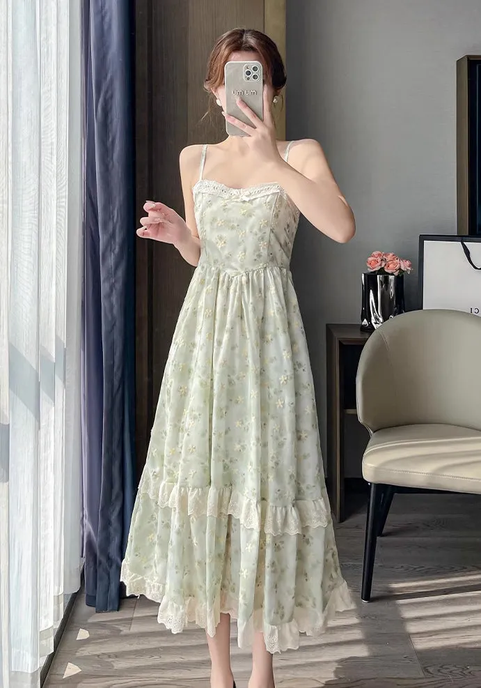 Watercolor Rose Cami Midi Dress (3 Colors)