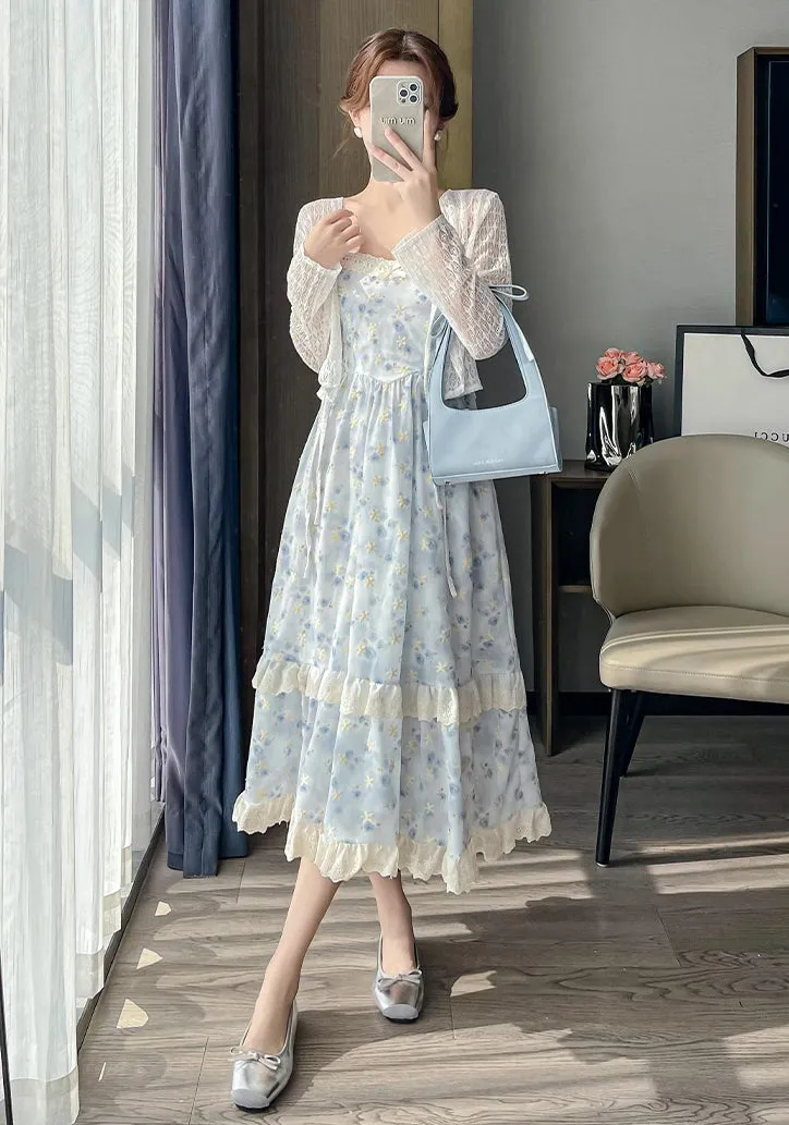 Watercolor Rose Cami Midi Dress (3 Colors)