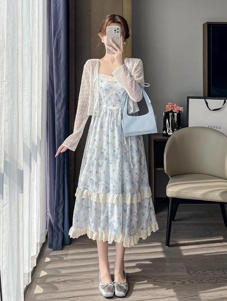 Watercolor Rose Cami Midi Dress (3 Colors)