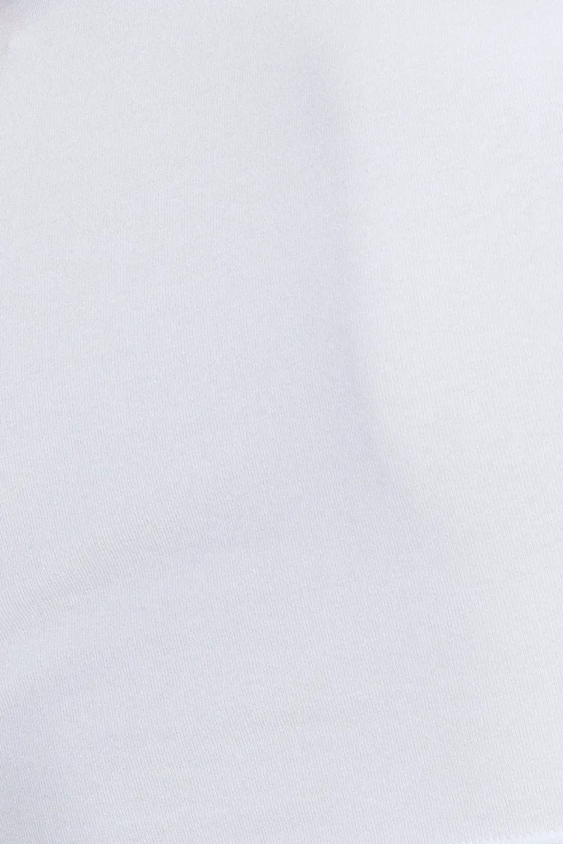 White Crop Top Short Sleeve