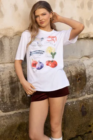 White Graphic Tee Short Sleeve