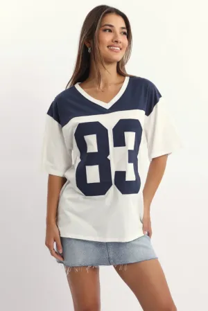 White Graphic Tee Short Sleeve