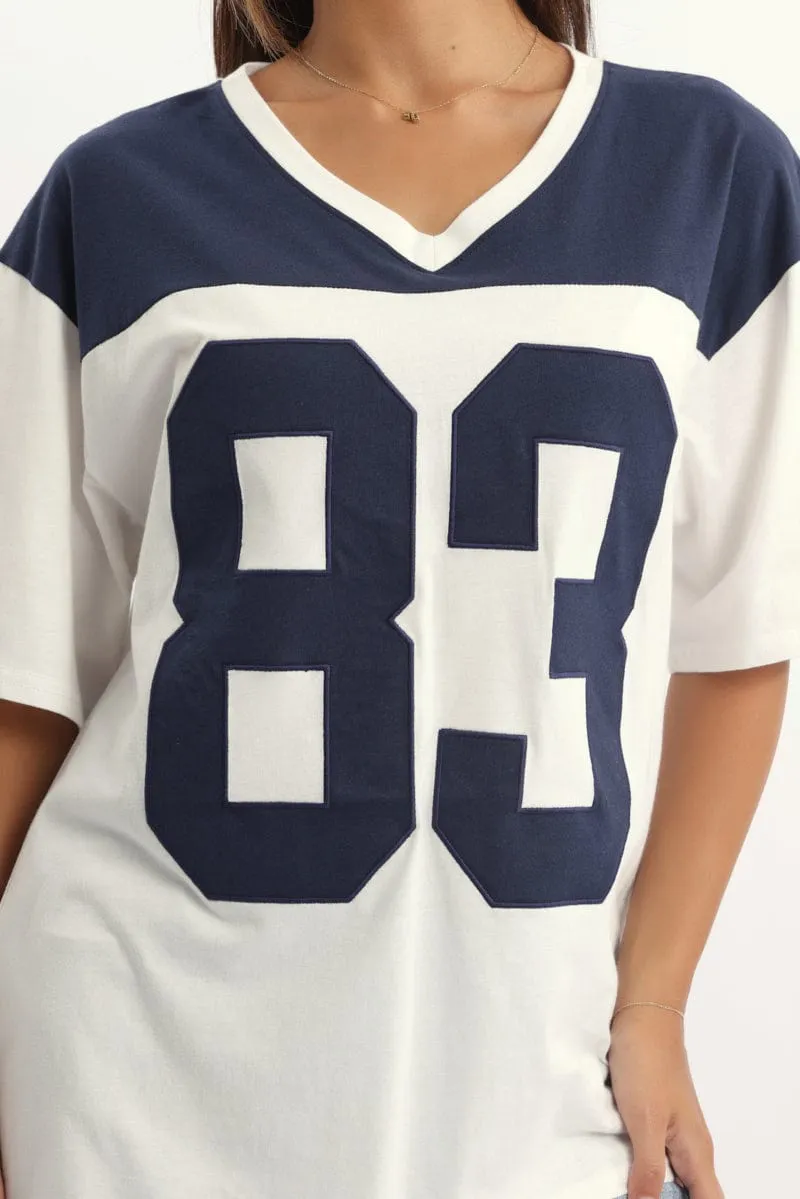 White Graphic Tee Short Sleeve