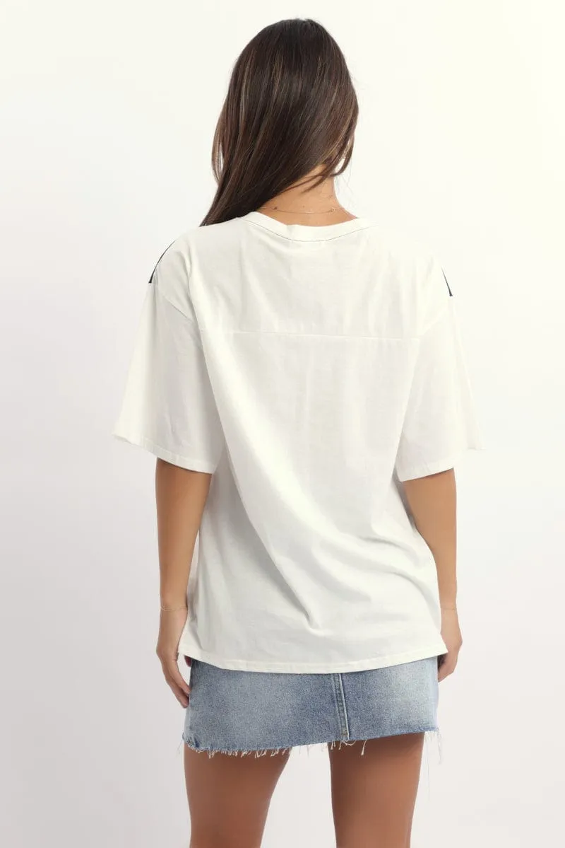 White Graphic Tee Short Sleeve
