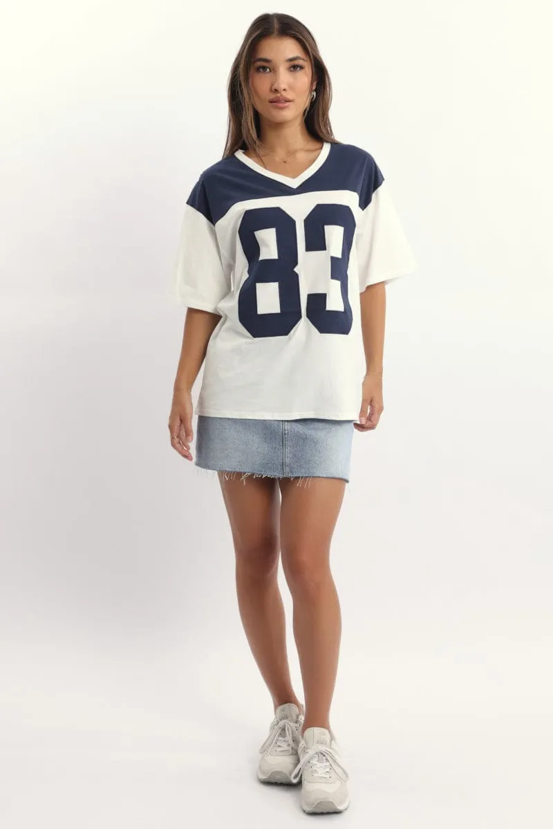 White Graphic Tee Short Sleeve