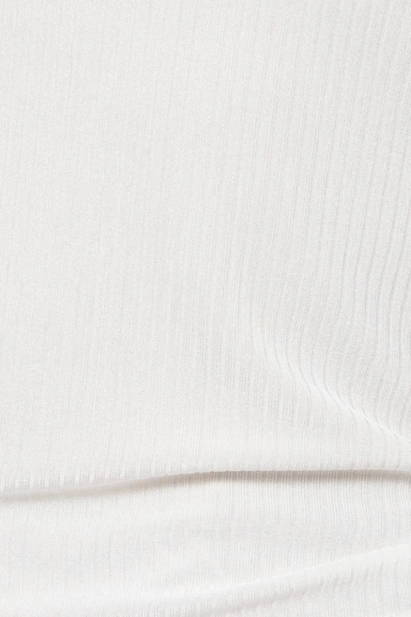 White Halter Top Crop