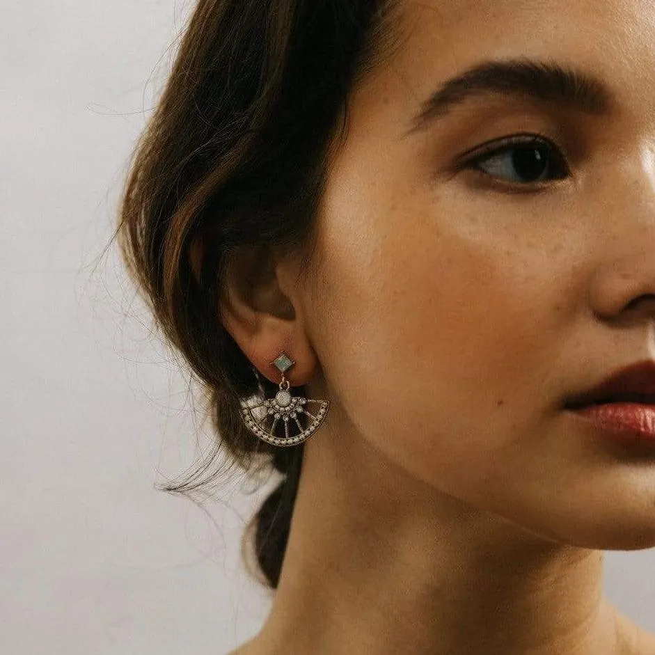 White Margot Drop Earrings