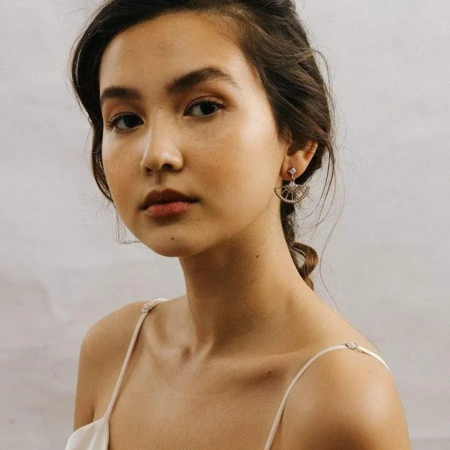 White Margot Drop Earrings