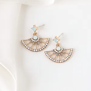 White Margot Drop Earrings