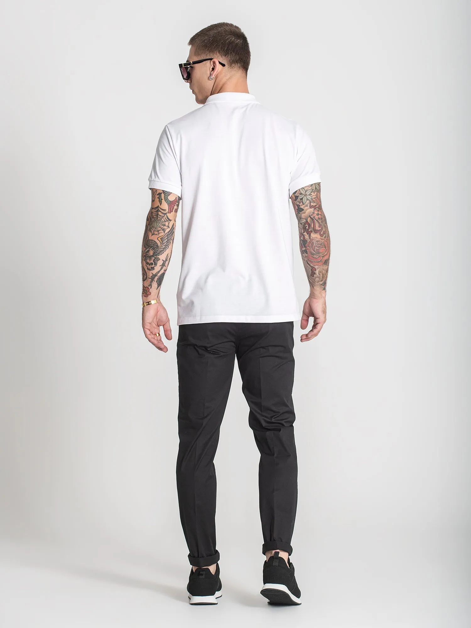 White Retro Polo