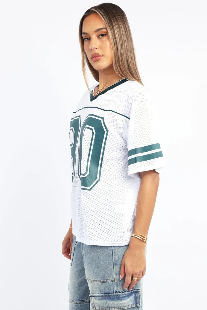White Sport Tee Short Sleeve