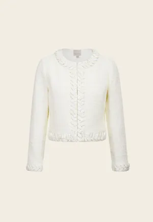 White Tweed Cropped Jacket