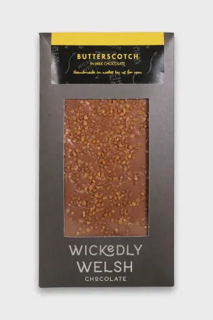 Wickedly Welsh Butterscotch Milk Chocolate Bar
