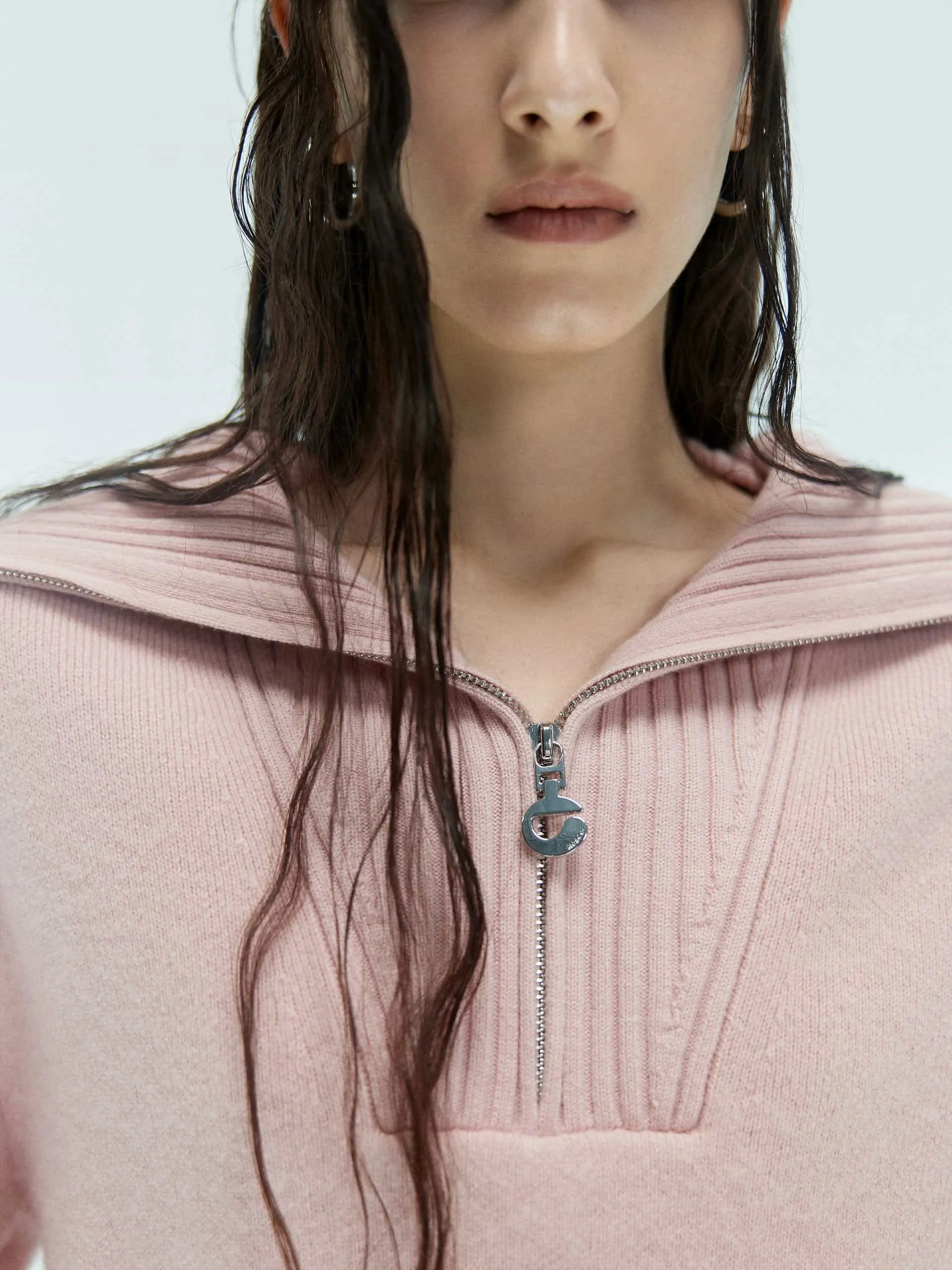 Wide Lapel Knitted Sweater