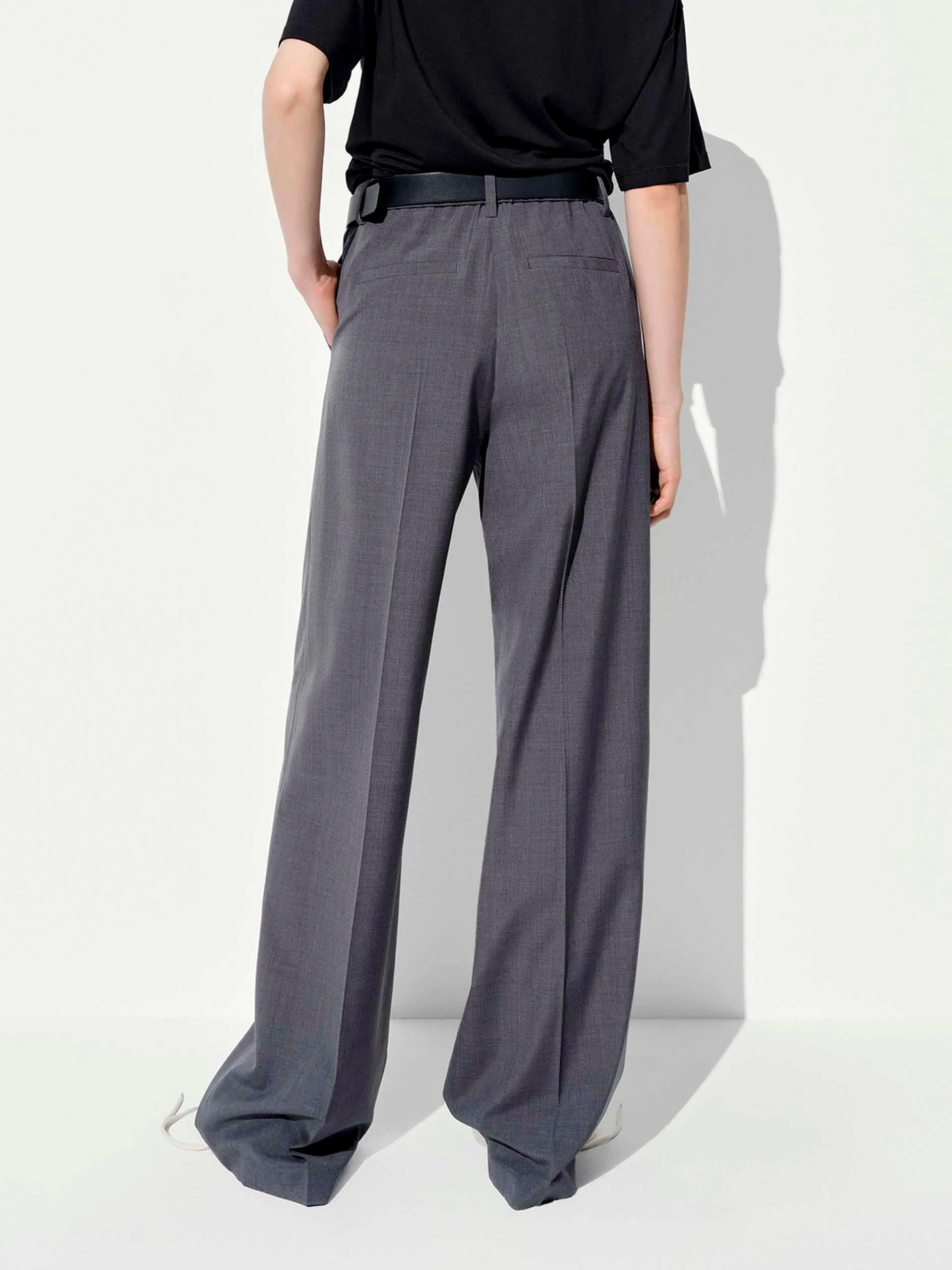 Wide-Leg Tailored Trousers