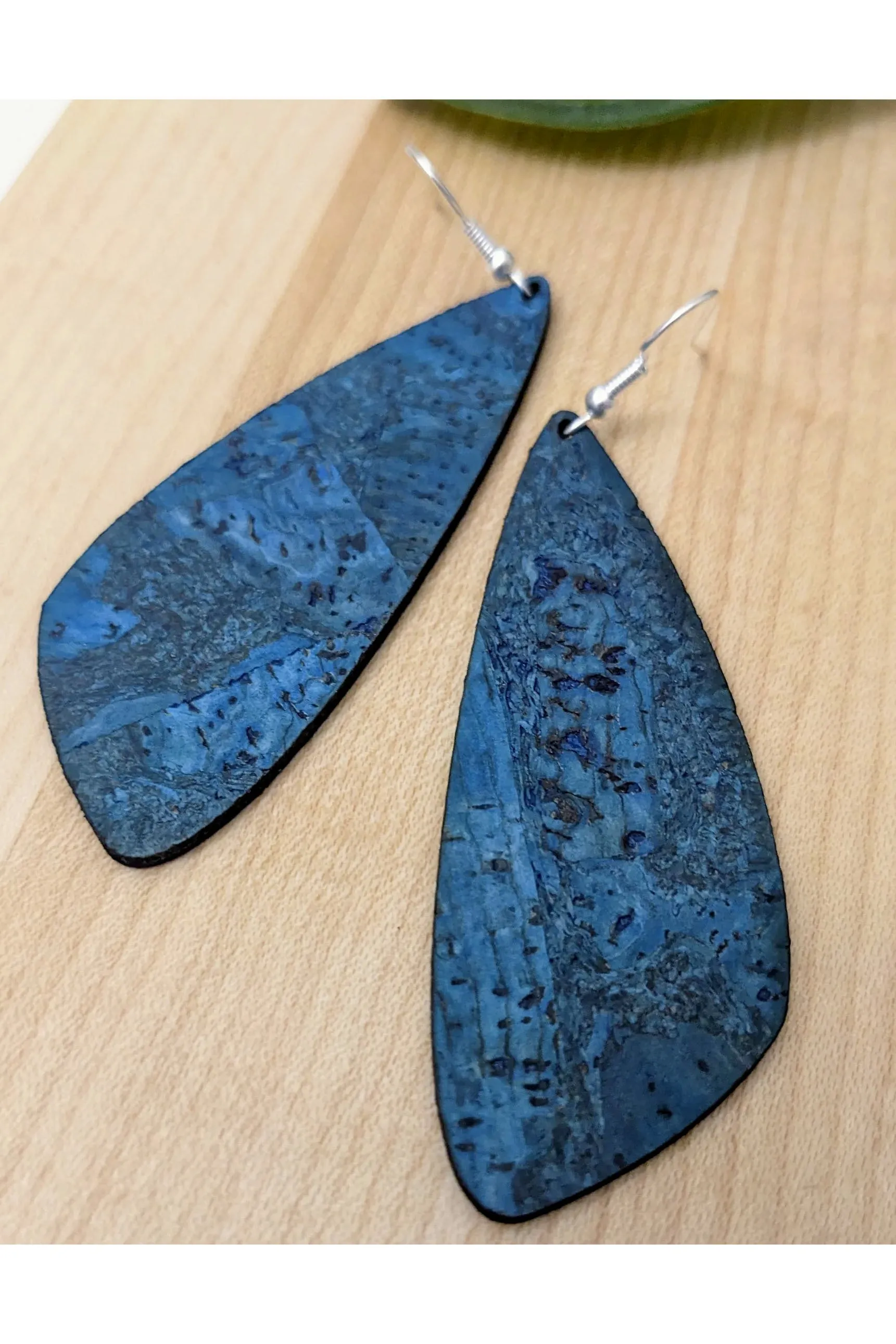 Wing Shaped Cork Earrings