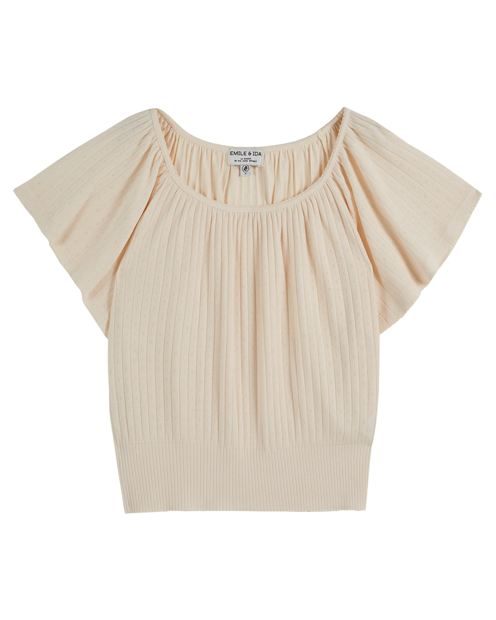 Women T-Shirt Cream - قصيرة