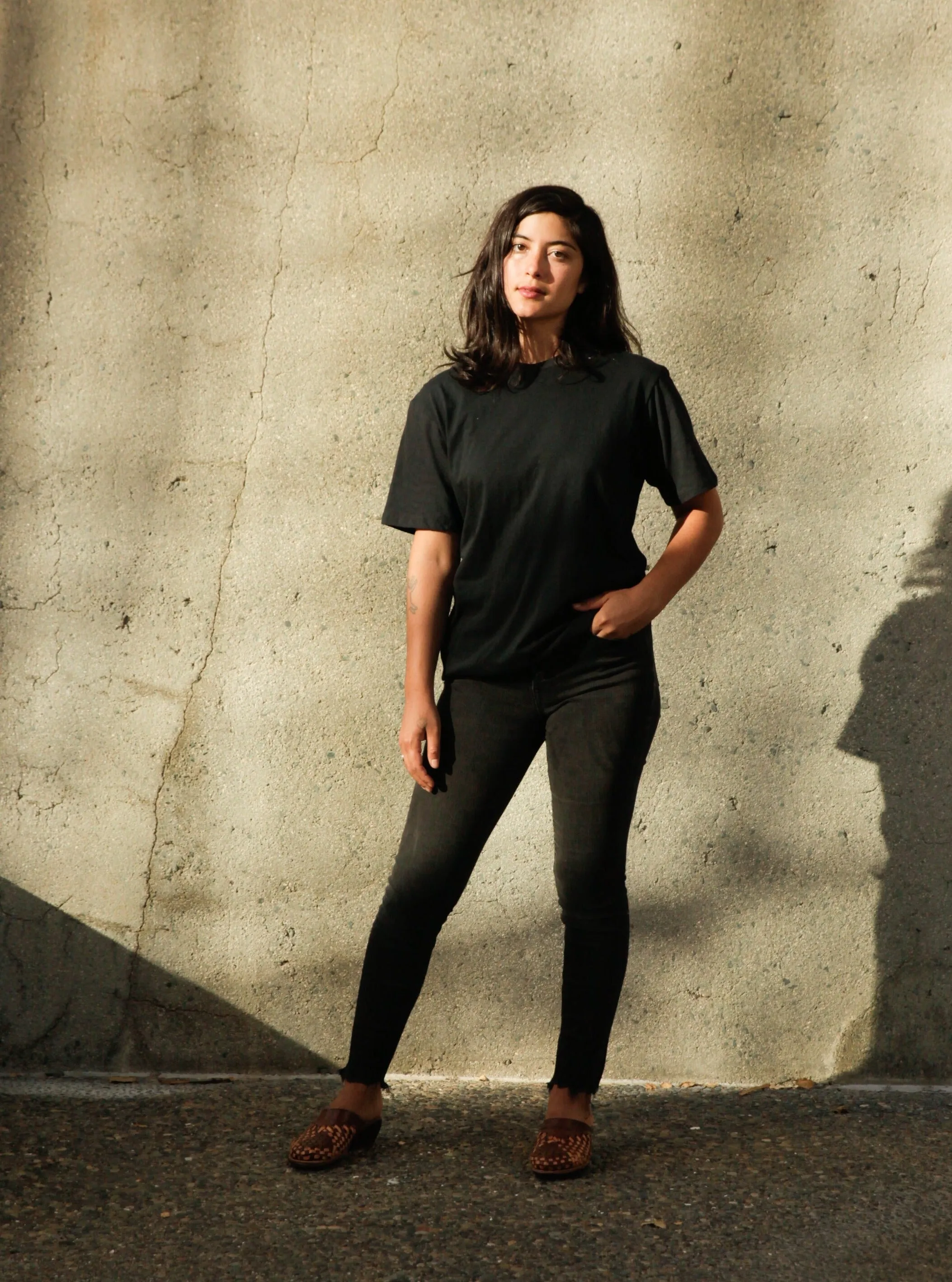 Women's Organic Unisex Style Crew Tee - Black