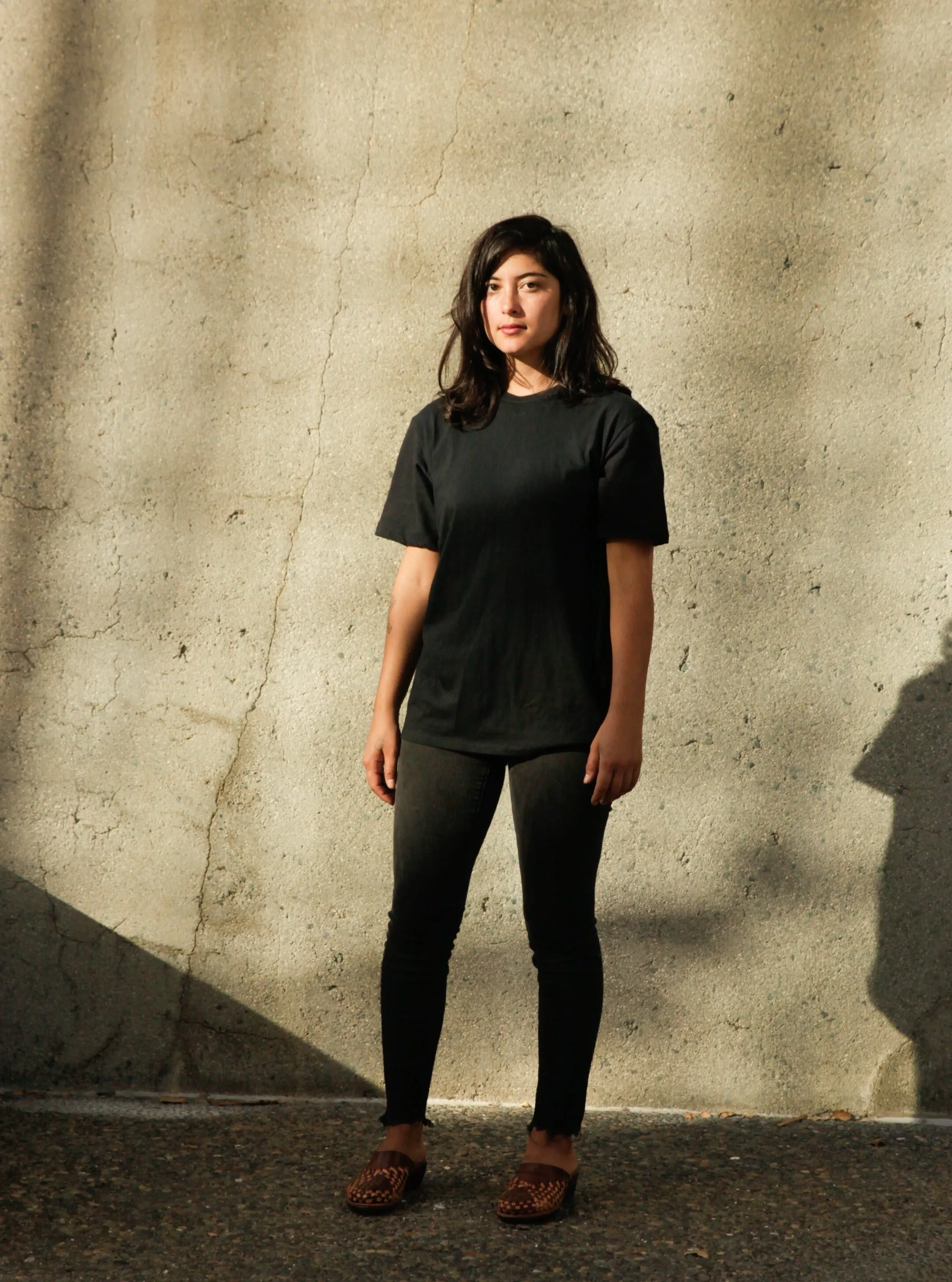 Women's Organic Unisex Style Crew Tee - Black