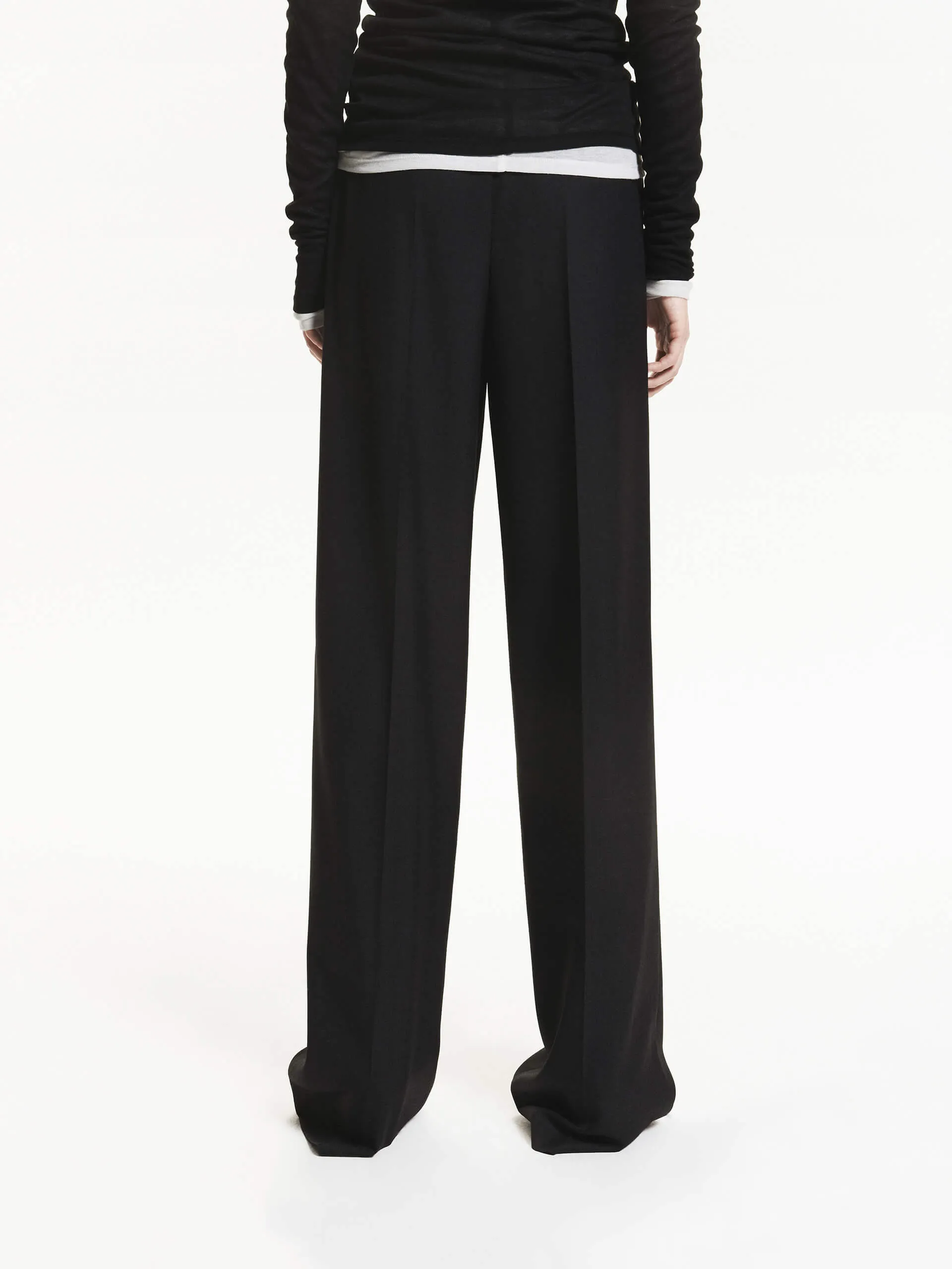 Wool Blend Drawstring Pants