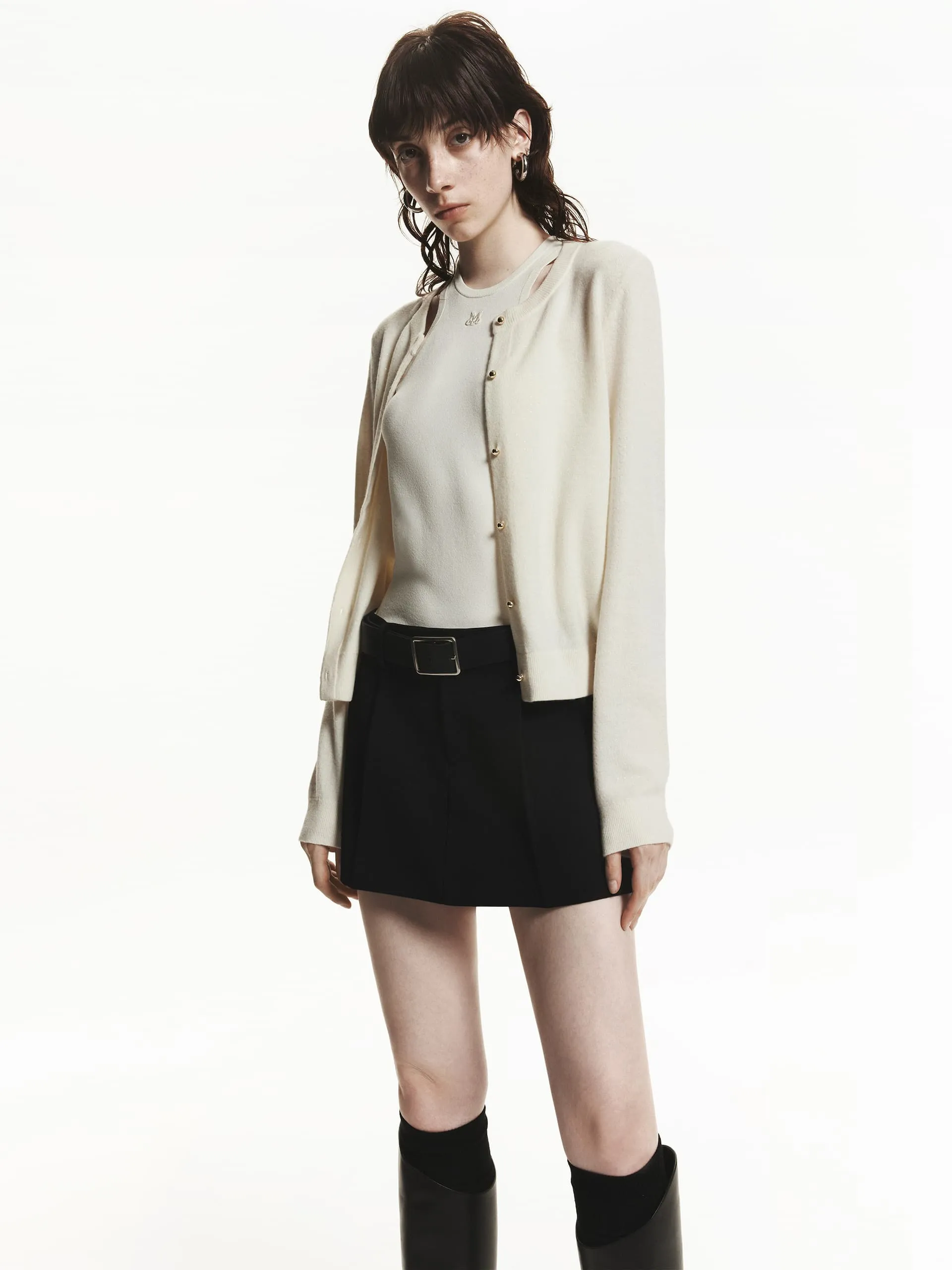 Wool Blend Mini Skort
