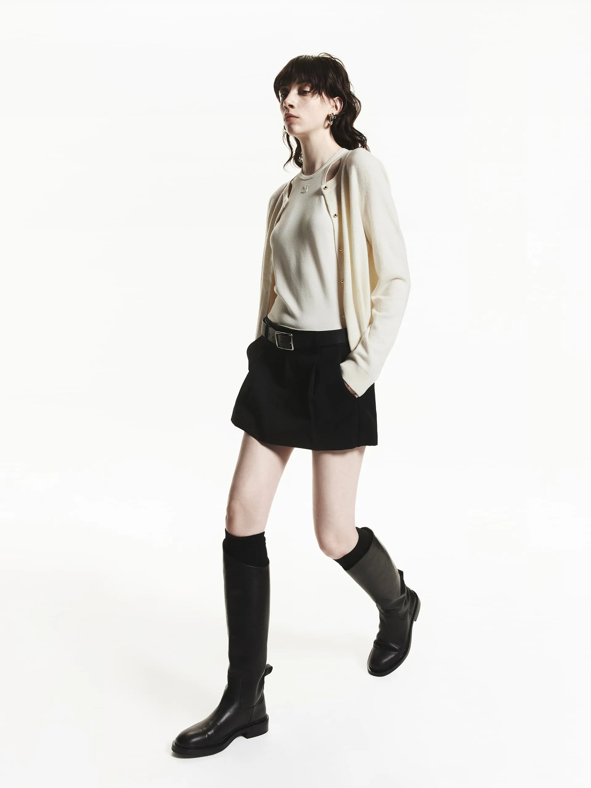 Wool Blend Mini Skort