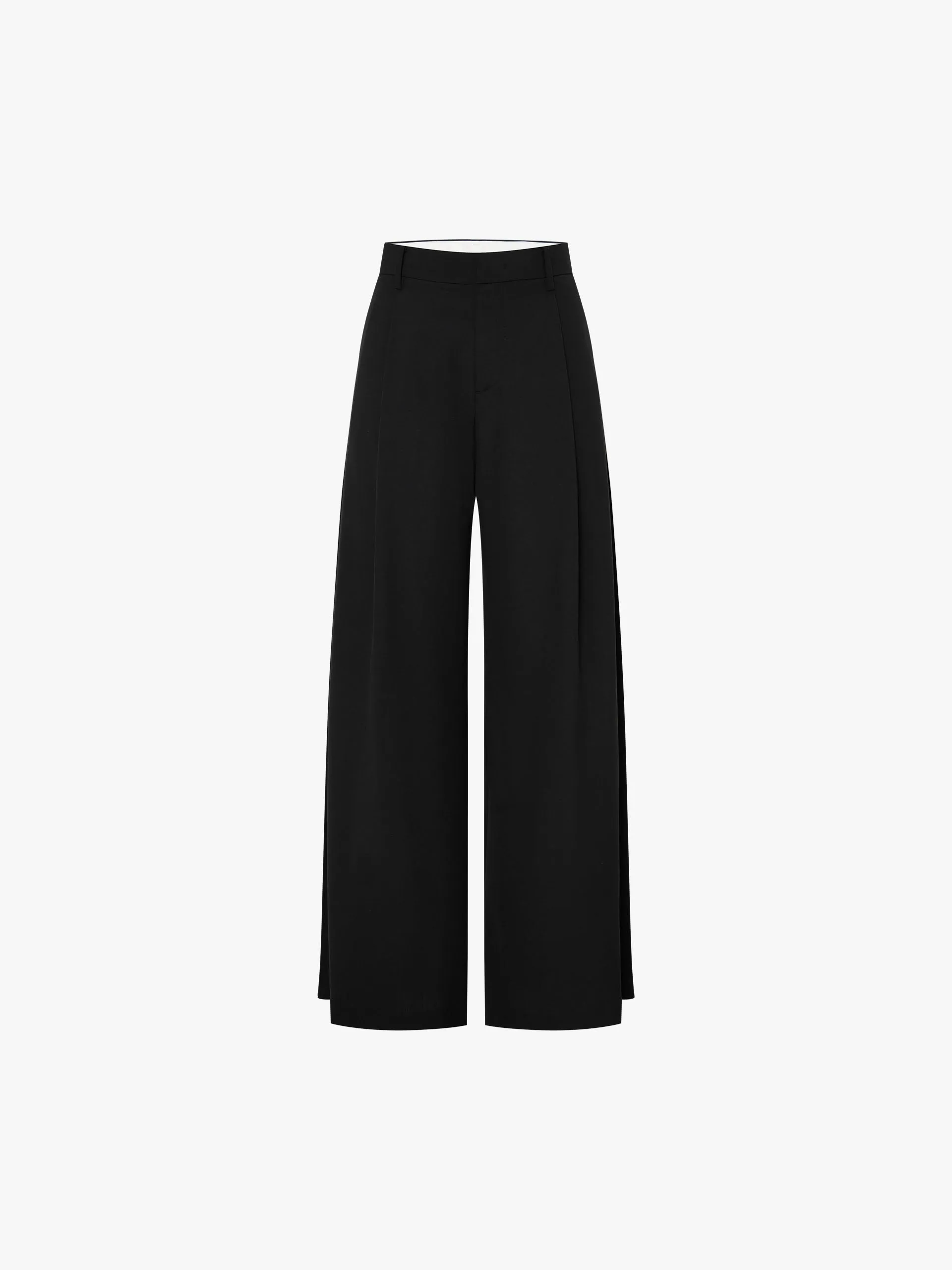 Wool Blend Wide Leg Pants