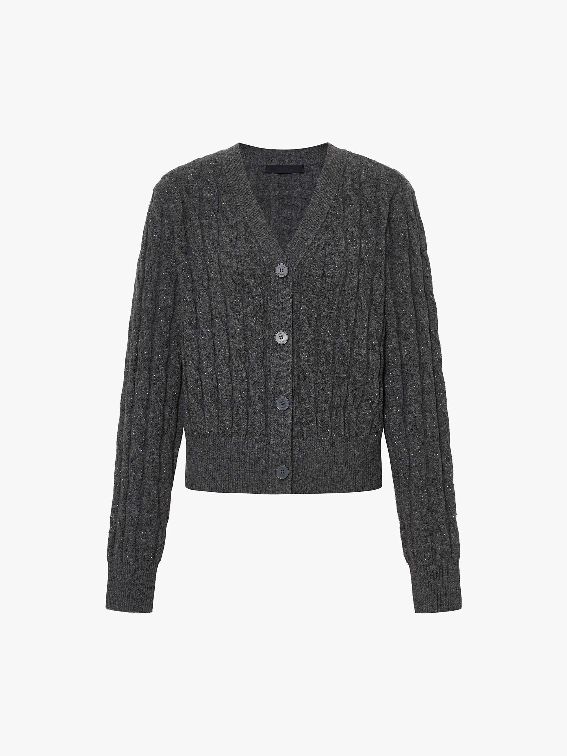 Wool Cable Knit Cardigan