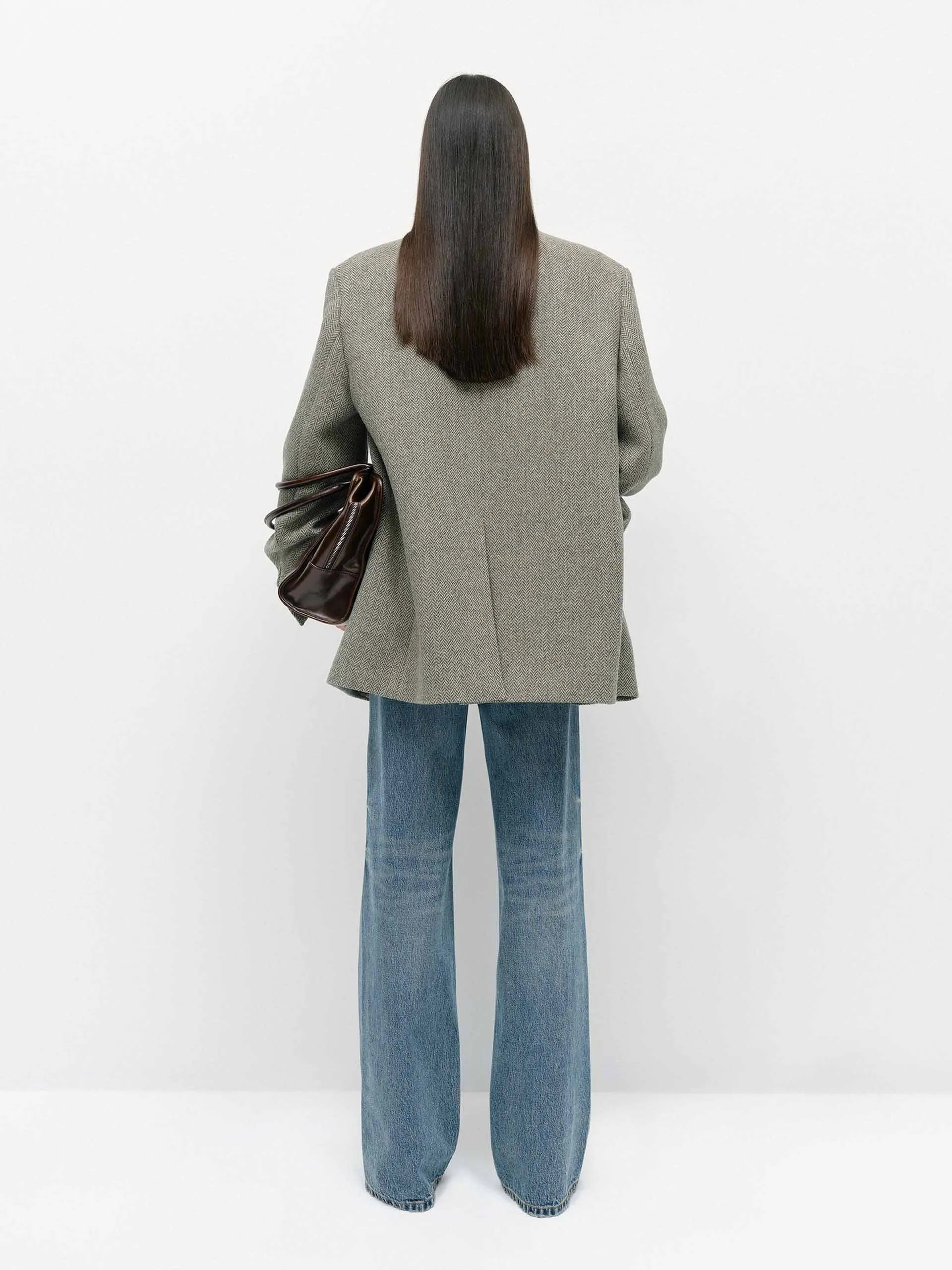 Wool Herringbone Blazer