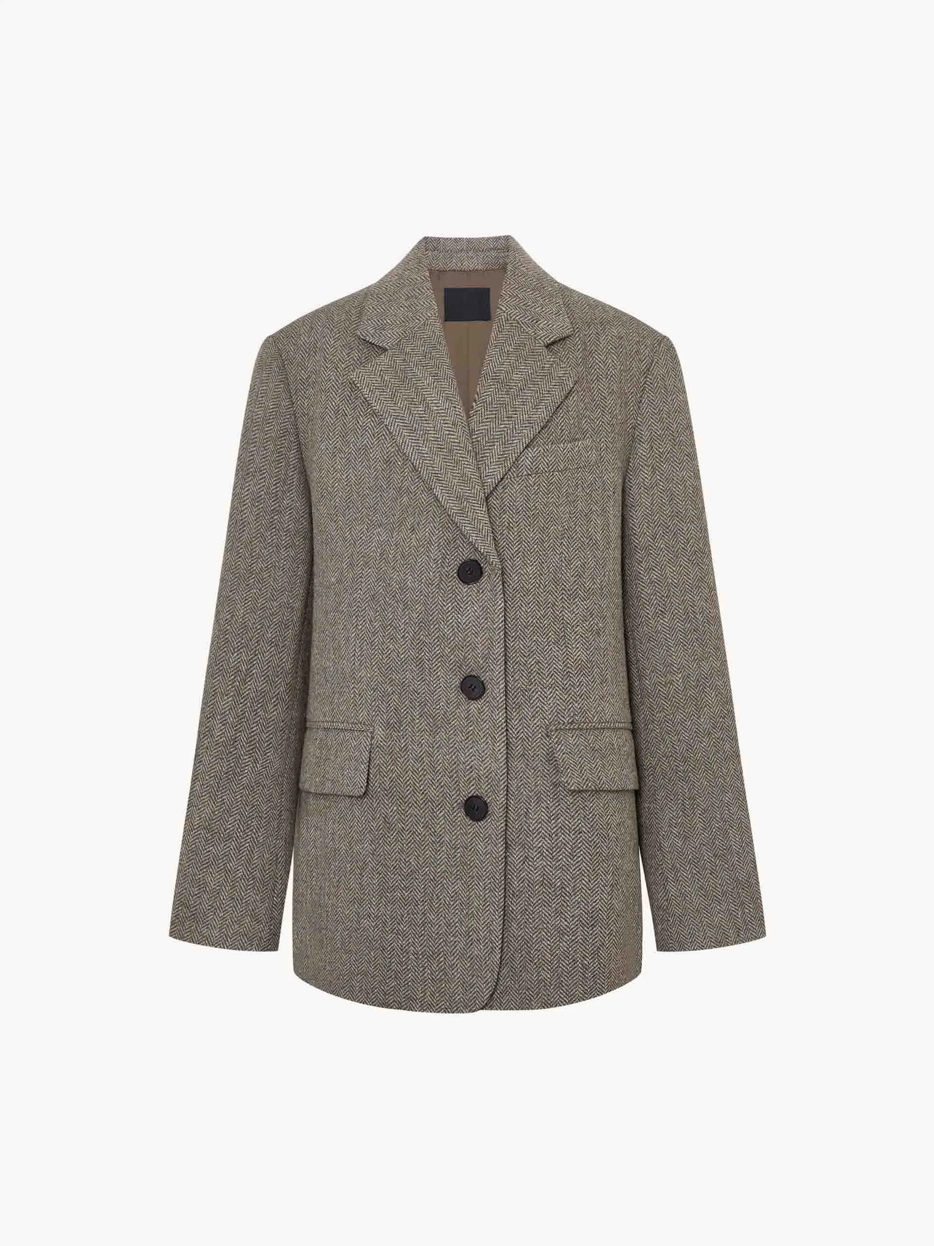 Wool Herringbone Blazer