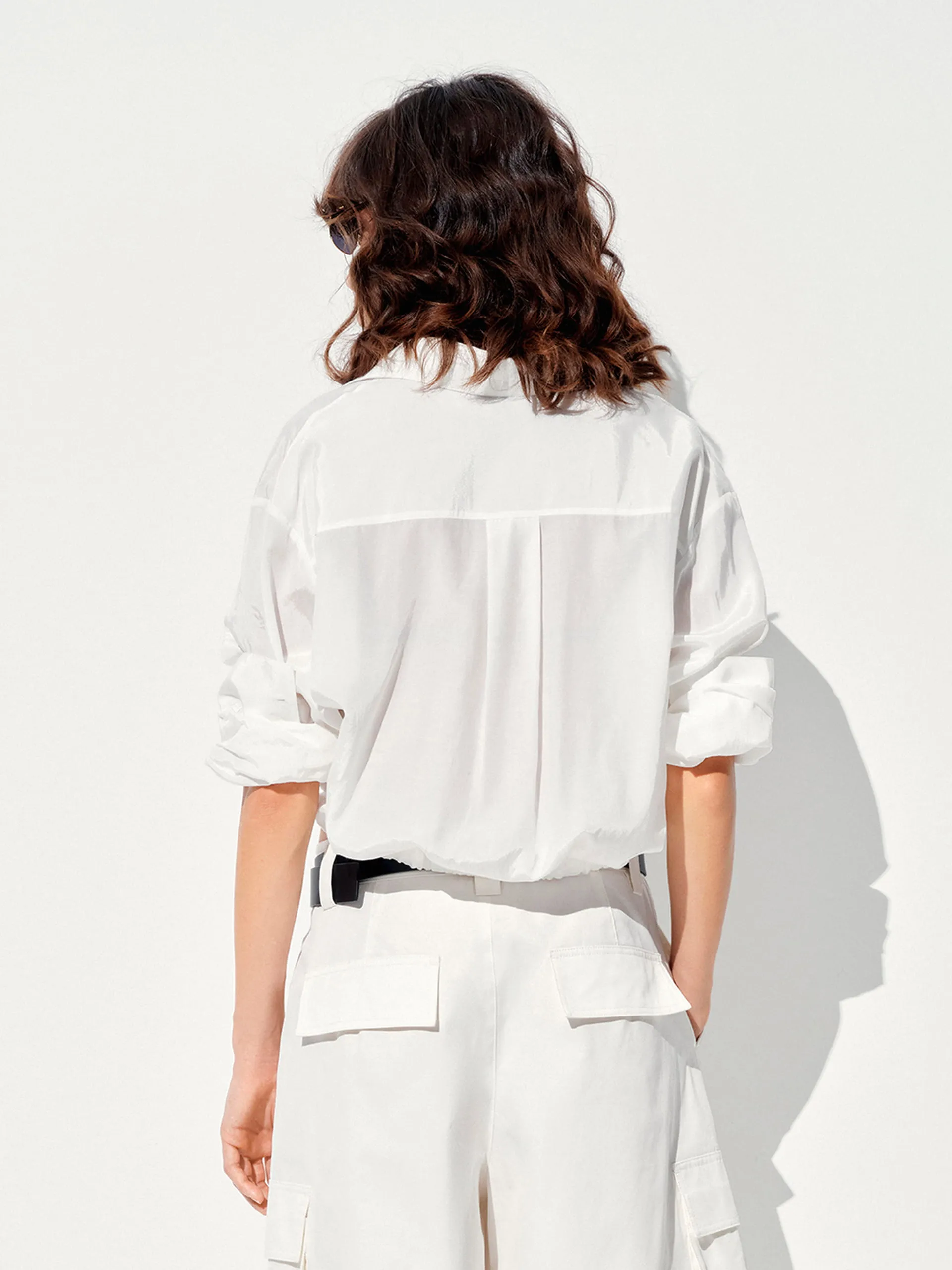 Wrap Detail Cropped Blouse