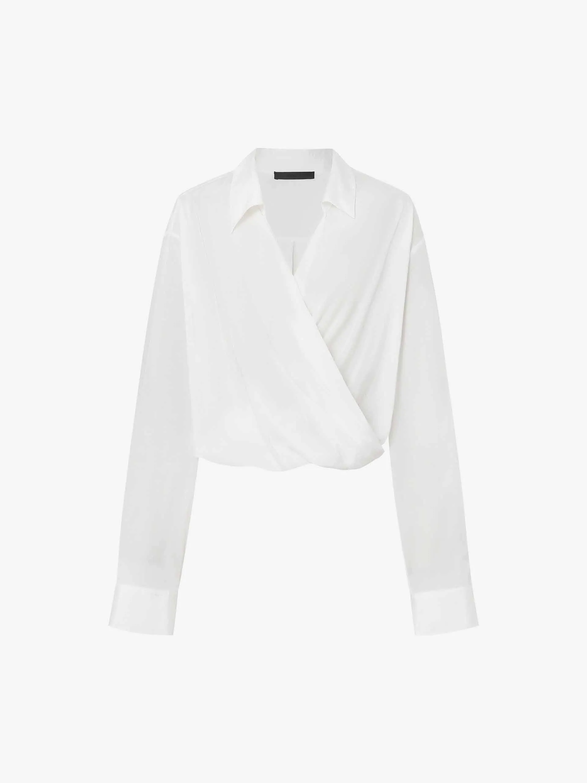 Wrap Detail Cropped Blouse