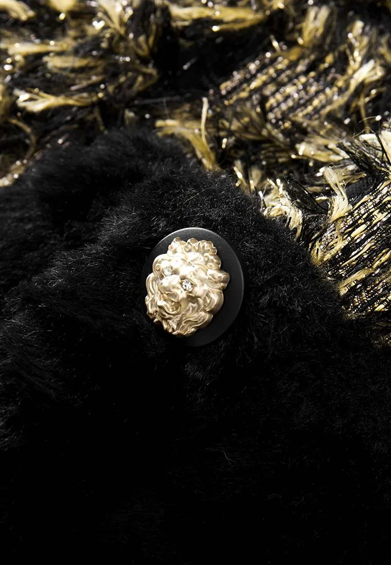 Yellow-Gold Detail Medium Coat