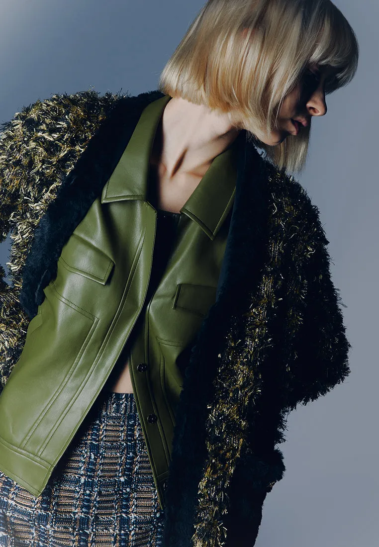 Yellow-Gold Detail Medium Coat