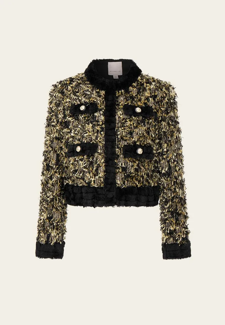 Yellow-Gold Detail Short Jacket