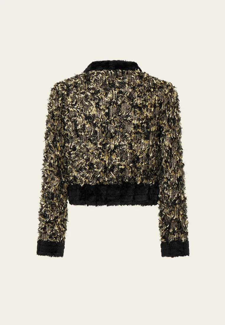 Yellow-Gold Detail Short Jacket