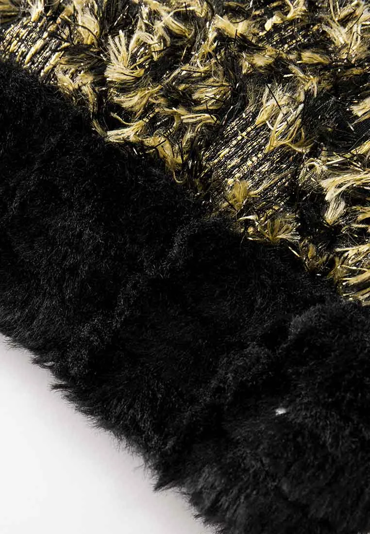 Yellow-Gold Detail Short Jacket