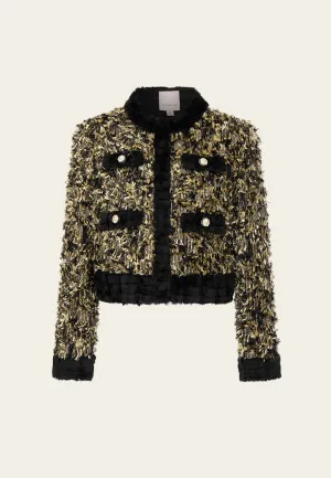 Yellow-Gold Detail Short Jacket