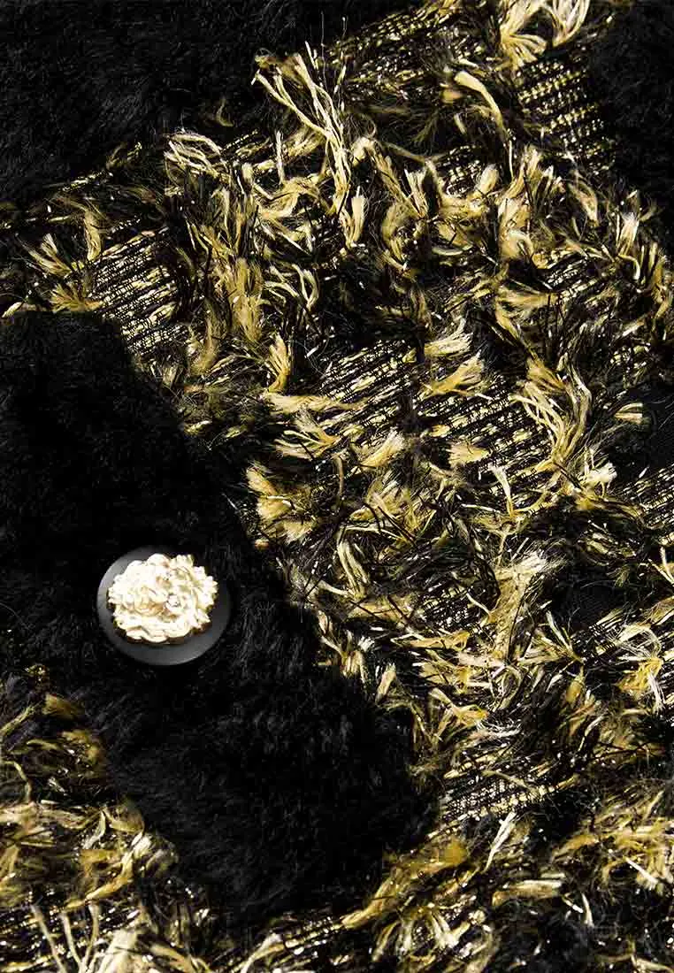 Yellow-Gold Detail Short Jacket
