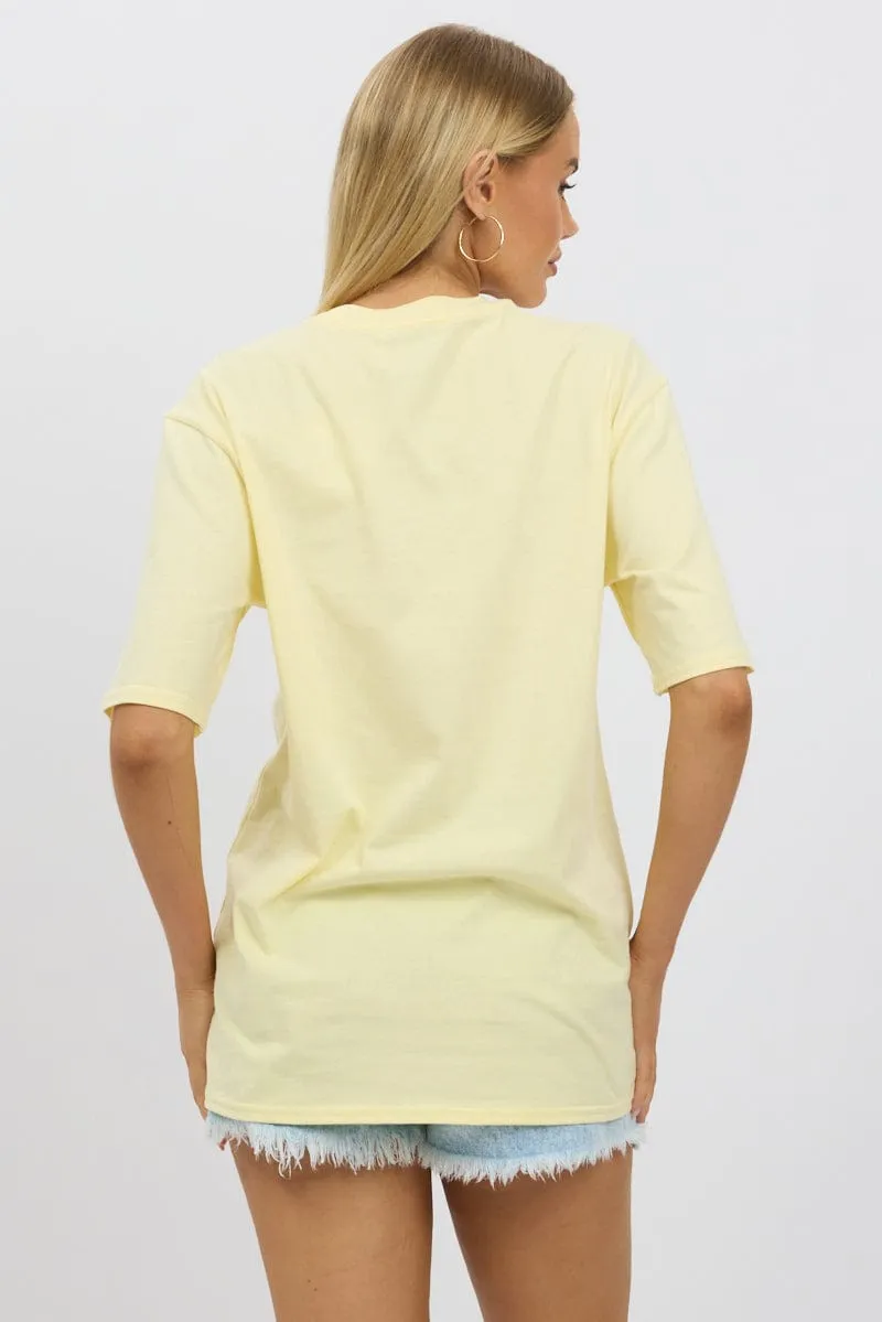 Yellow Graphic Tee Short Sleeve