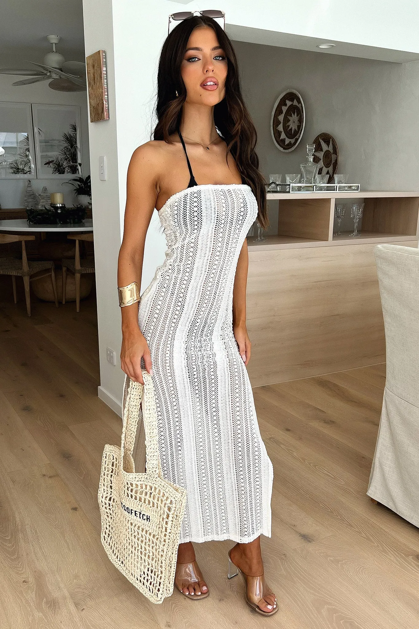 Zenia Strapless Maxi Dress - Beige